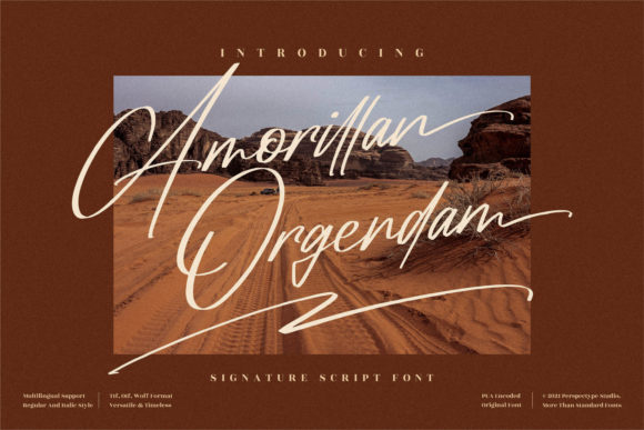 Amorillan Orgendam: A Beautiful Script Font