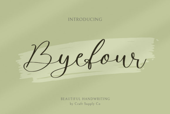 Byefour: A Stylish Script Font