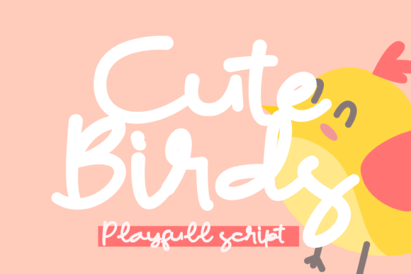 Cute Birds Font for Web Design