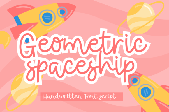 Geometric Spaceship: A Whimsical Font for Creative Projects
